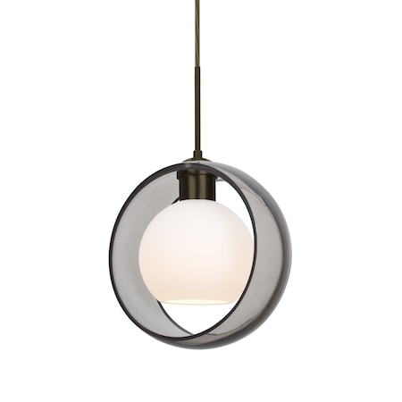 Mana Pendant, Smoke, Bronze Finish, 1x9W LED